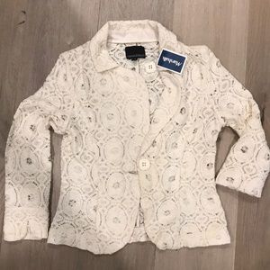 BRAND NEW white crochet jacket